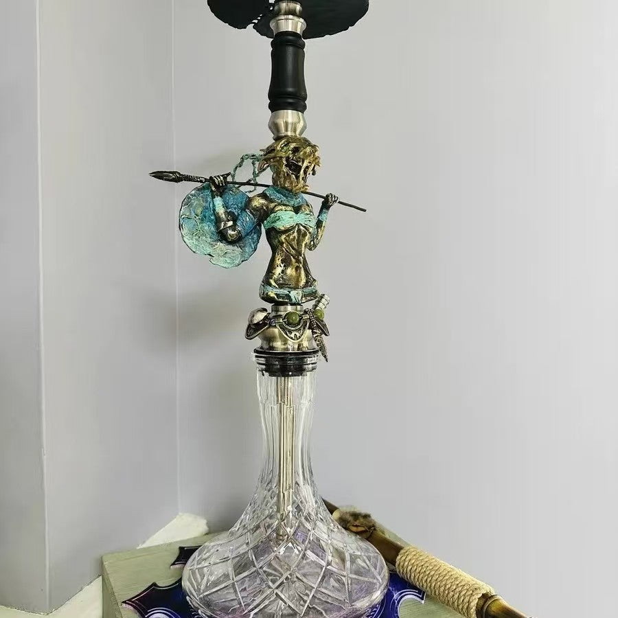 Maklaud Luxury Shisha Hookah Set – Elegant Amazon Huntress Edition, Complete Kit