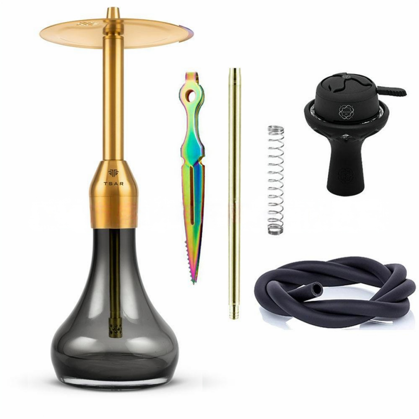 Tsar Luxury Hookah Set – Premium Shisha Pipe with Crystal Glass Base & Complete Accessories