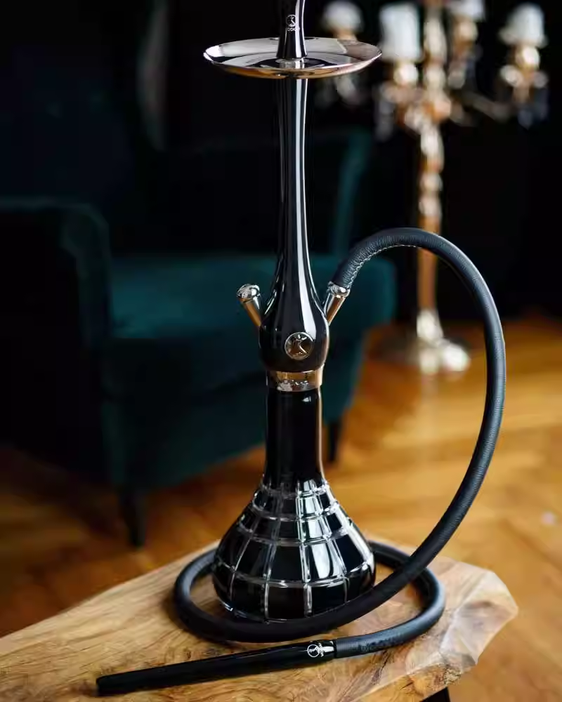 Luxury Wookah Grom Bloom Hookah – Elegant Design with Natural Wood & Glass Base