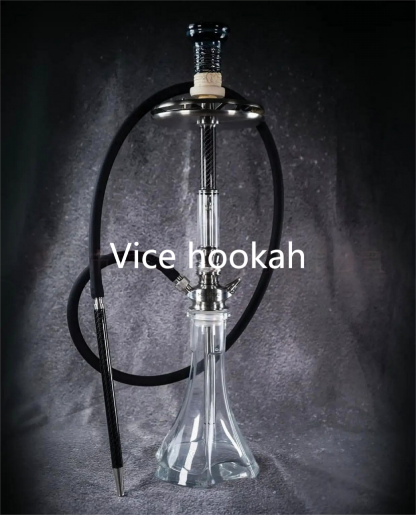 Premium Large Carbon Fiber Hookah – Stainless Steel High-End Shisha Set for Thick Smoke Lovers