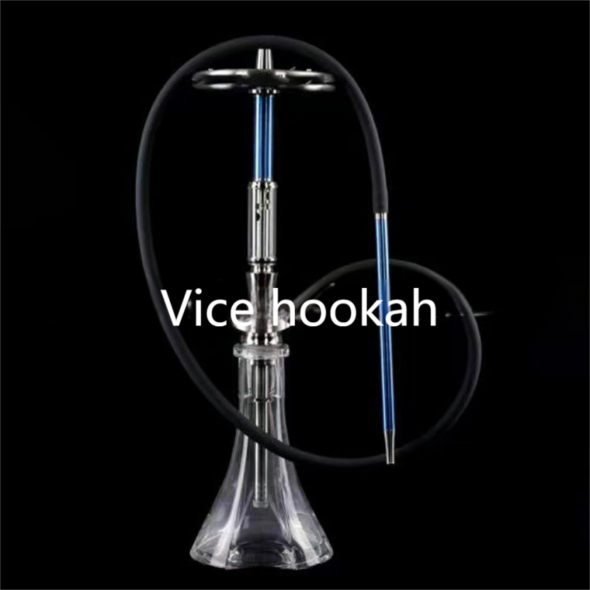 Premium Large Carbon Fiber Hookah – Stainless Steel High-End Shisha Set for Thick Smoke Lovers