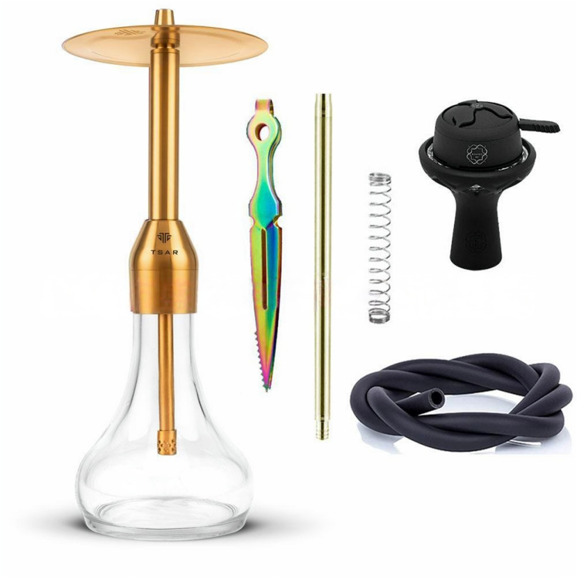 Tsar Luxury Hookah Set – Premium Shisha Pipe with Crystal Glass Base & Complete Accessories