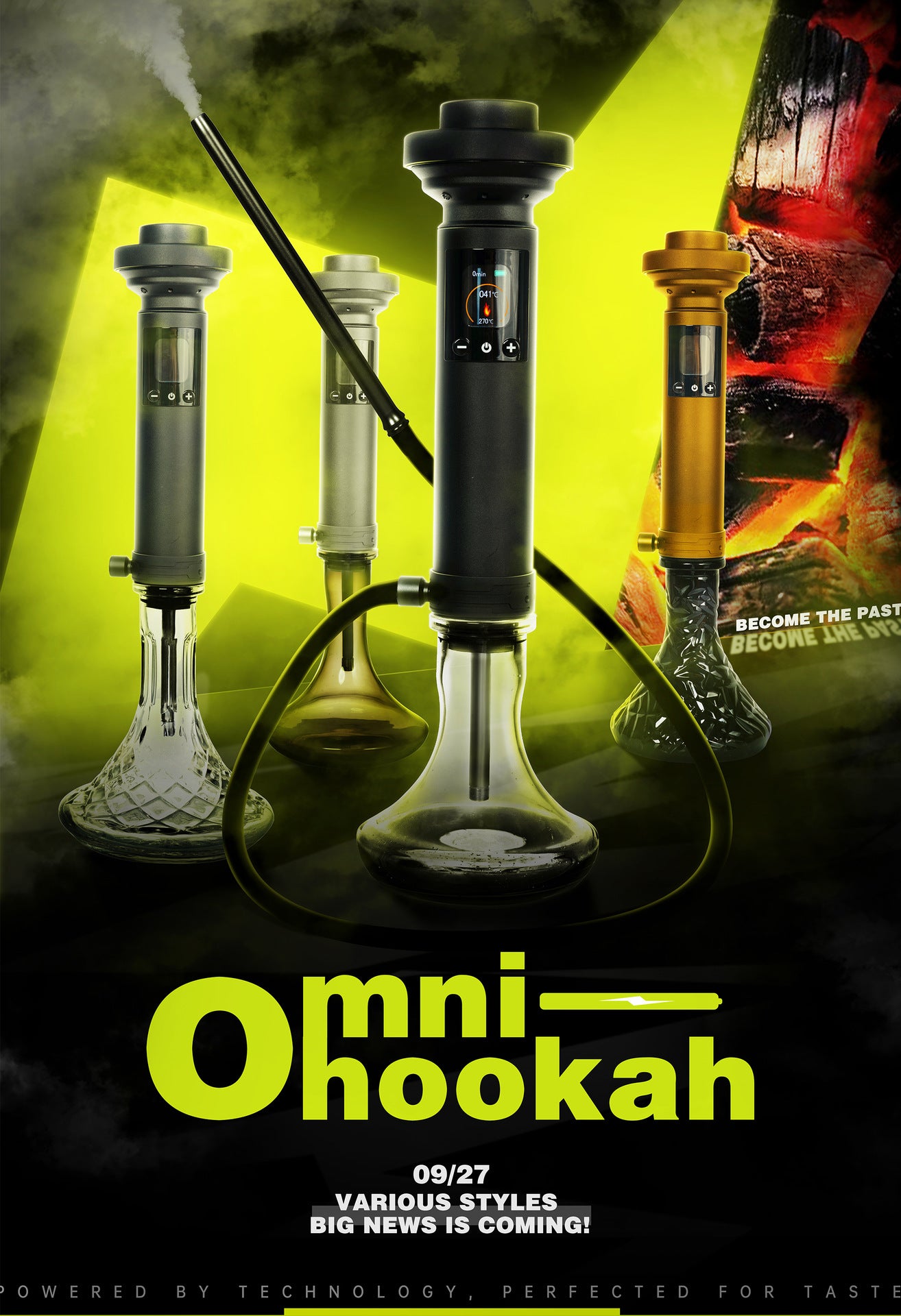 Smart Electric Hookah Shisha – Luxury Arabic Style, Aluminum Alloy, Touch Screen, Carbon-Free