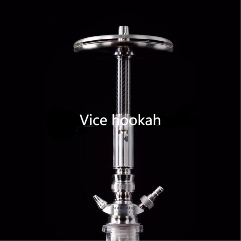 Premium Large Carbon Fiber Hookah – Stainless Steel High-End Shisha Set for Thick Smoke Lovers