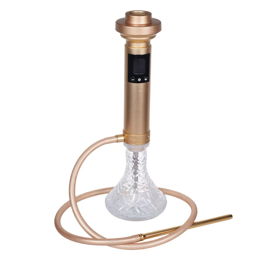 Smart Electric Hookah Shisha – Luxury Arabic Style, Aluminum Alloy, Touch Screen, Carbon-Free
