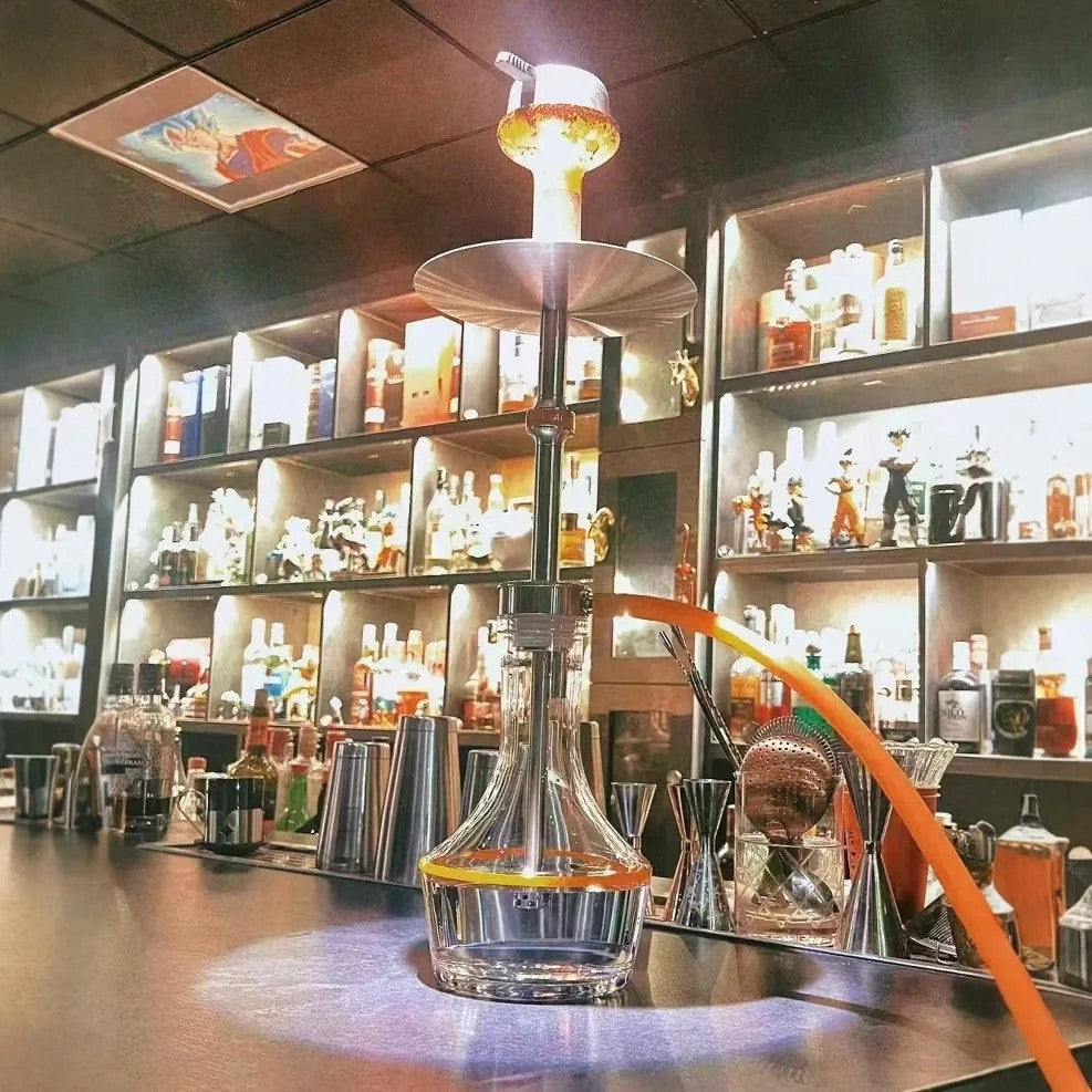 CHAOS® Premium Stainless Steel Hookah Set | High-End Single Hose Shisha for Bars, Lounges & KTV