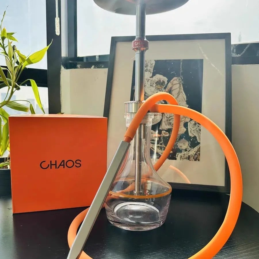CHAOS® Premium Stainless Steel Hookah Set | High-End Single Hose Shisha for Bars, Lounges & KTV