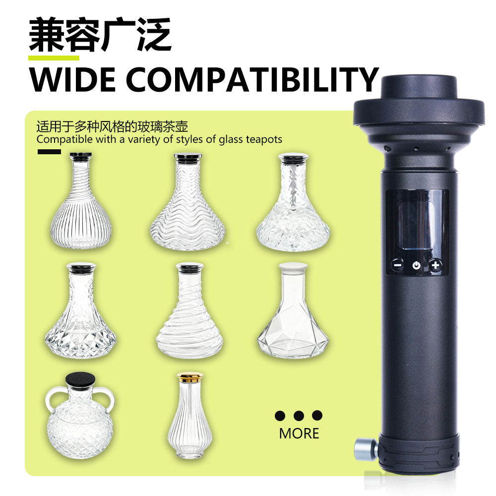 Smart Electric Hookah Shisha – Luxury Arabic Style, Aluminum Alloy, Touch Screen, Carbon-Free