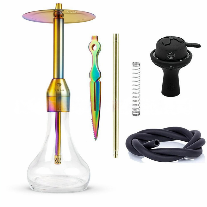 Tsar Luxury Hookah Set – Premium Shisha Pipe with Crystal Glass Base & Complete Accessories