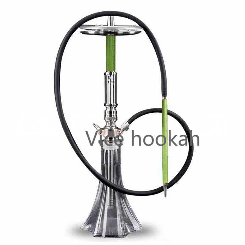 Premium Large Carbon Fiber Hookah – Stainless Steel High-End Shisha Set for Thick Smoke Lovers