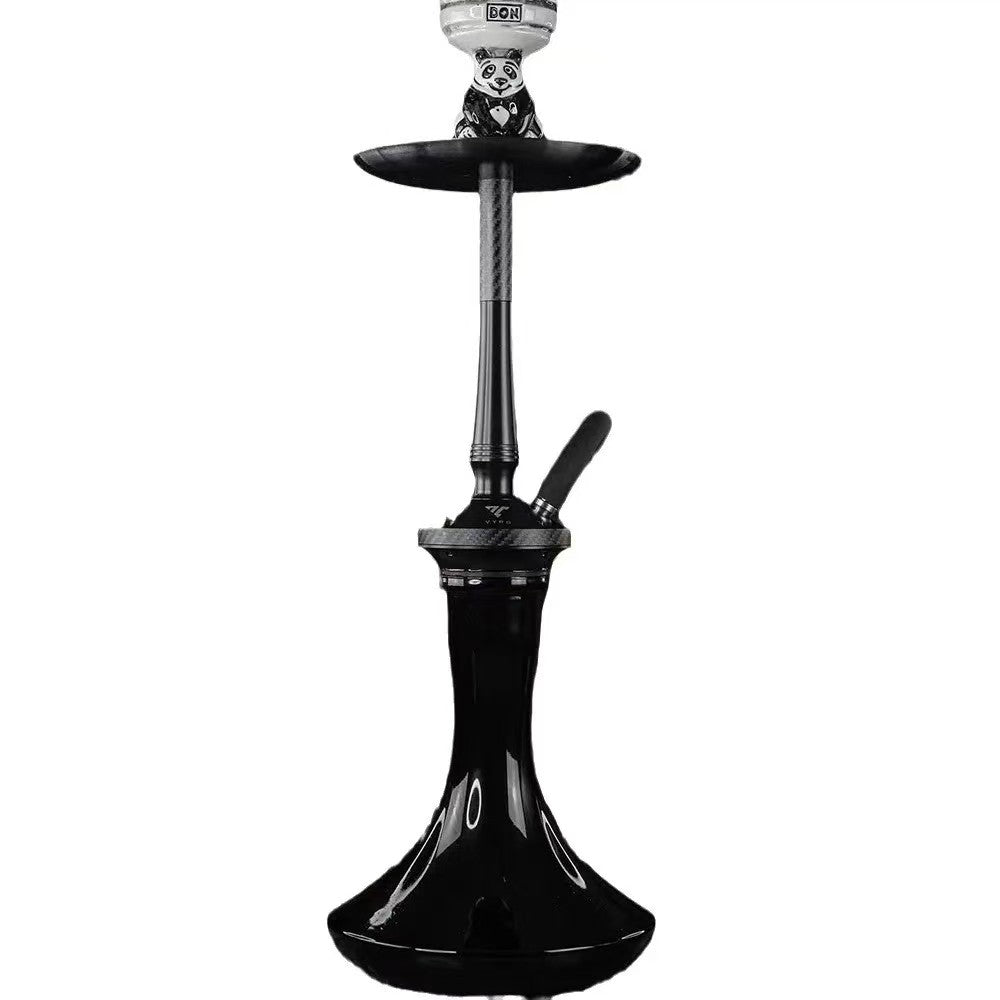 Vyro Premium Large Carbon Fiber & Stainless Steel Hookah – Complete Arabic Shisha Set