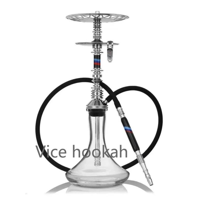 VZ Russian Premium Large Stainless Steel Hookah – Single Hose Luxury Arabic Shisha