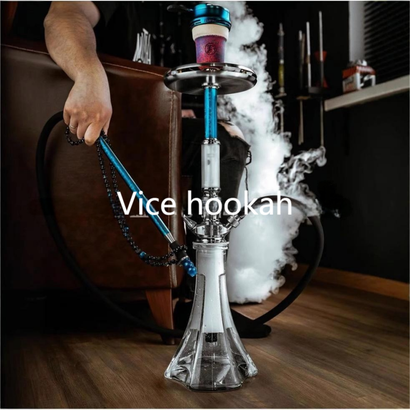 Premium Large Carbon Fiber Hookah – Stainless Steel High-End Shisha Set for Thick Smoke Lovers