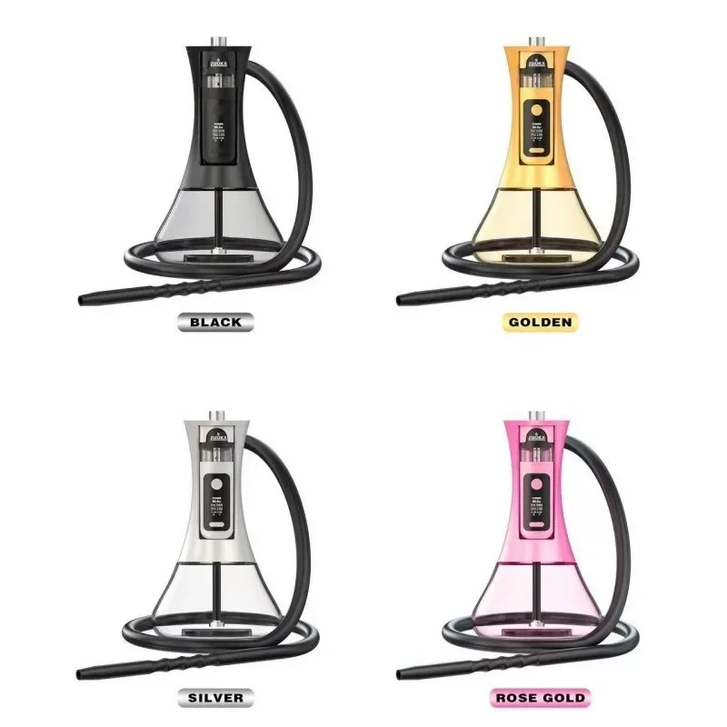 Rechargeable E-Hookah Shisha – LED Heating Electronic Arabic Hookah, No Charcoal, Oil Vapor System