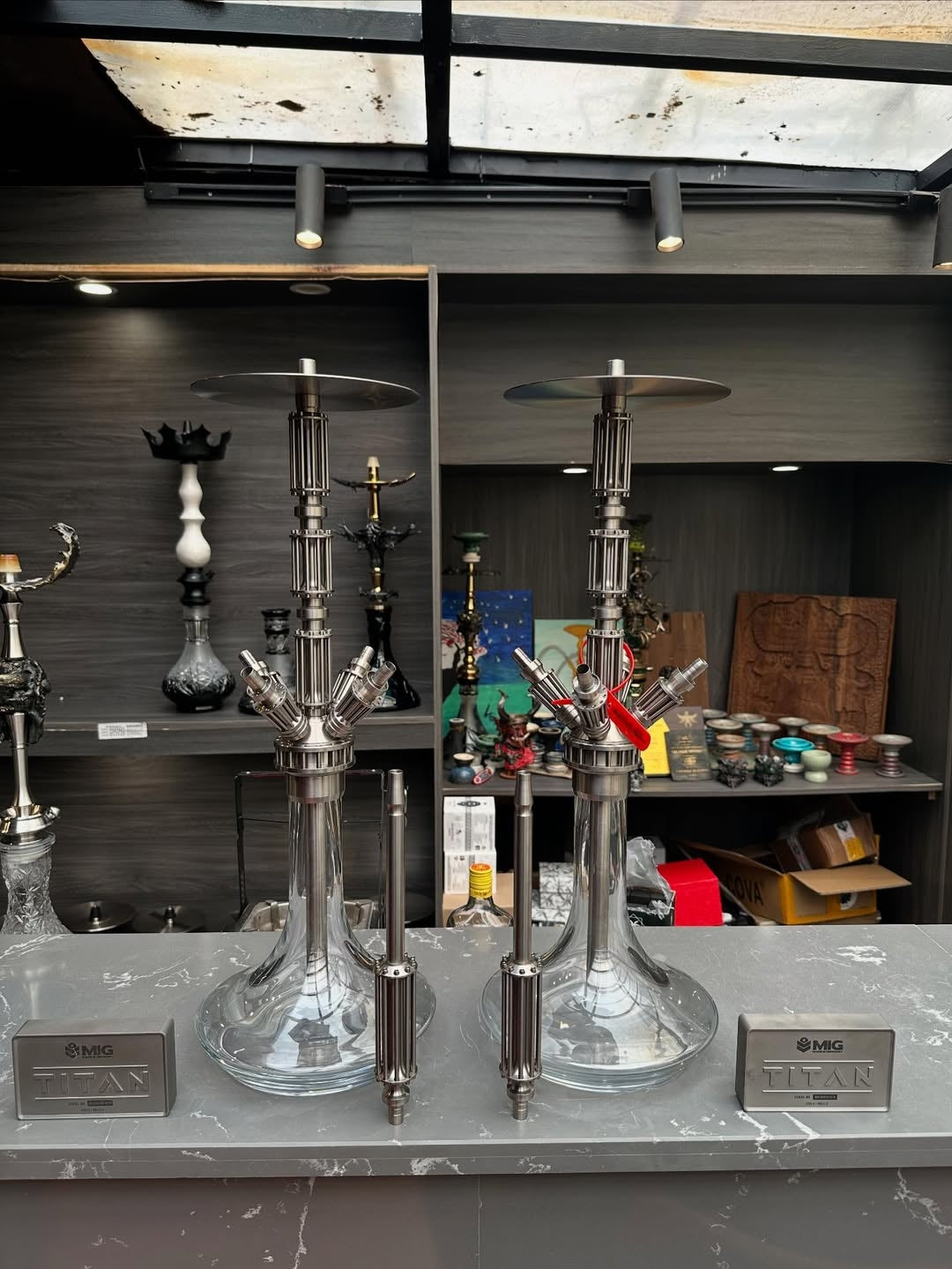 Luxury German Stainless Steel Shisha Hookah – Full Set for Home Use or Bar, 1 to 4 Hose Design