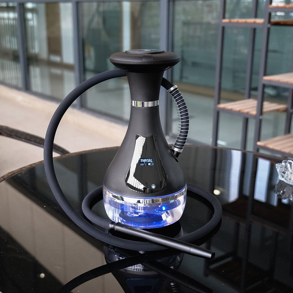 Electric Hookah Portable Shisha With LED Light Luxury Hookah Set Shisha Carbon-free Russia Hookah E-hookah Set